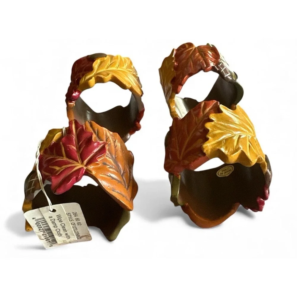 Fall Turkey Thanksgiving Napkin‎ Holders Set Of 7 New